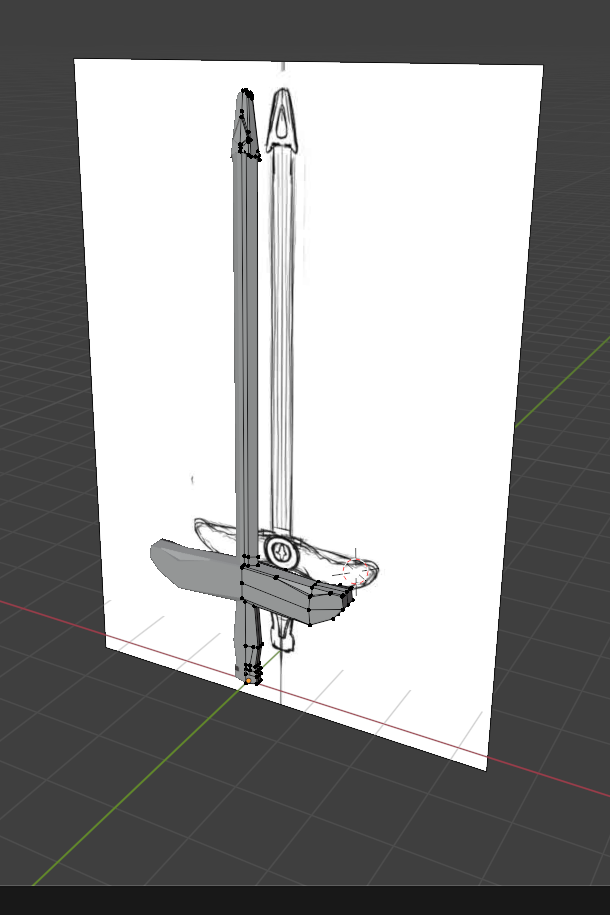 剣のモデリング途中
