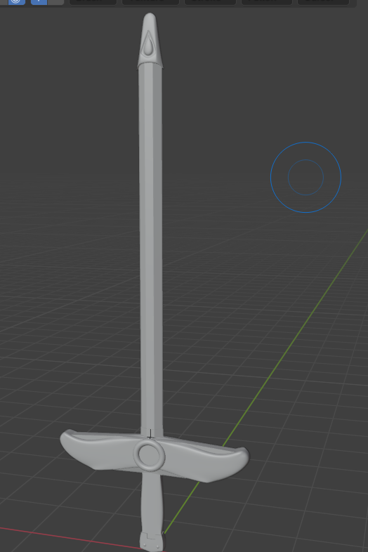 剣のモデリング途中